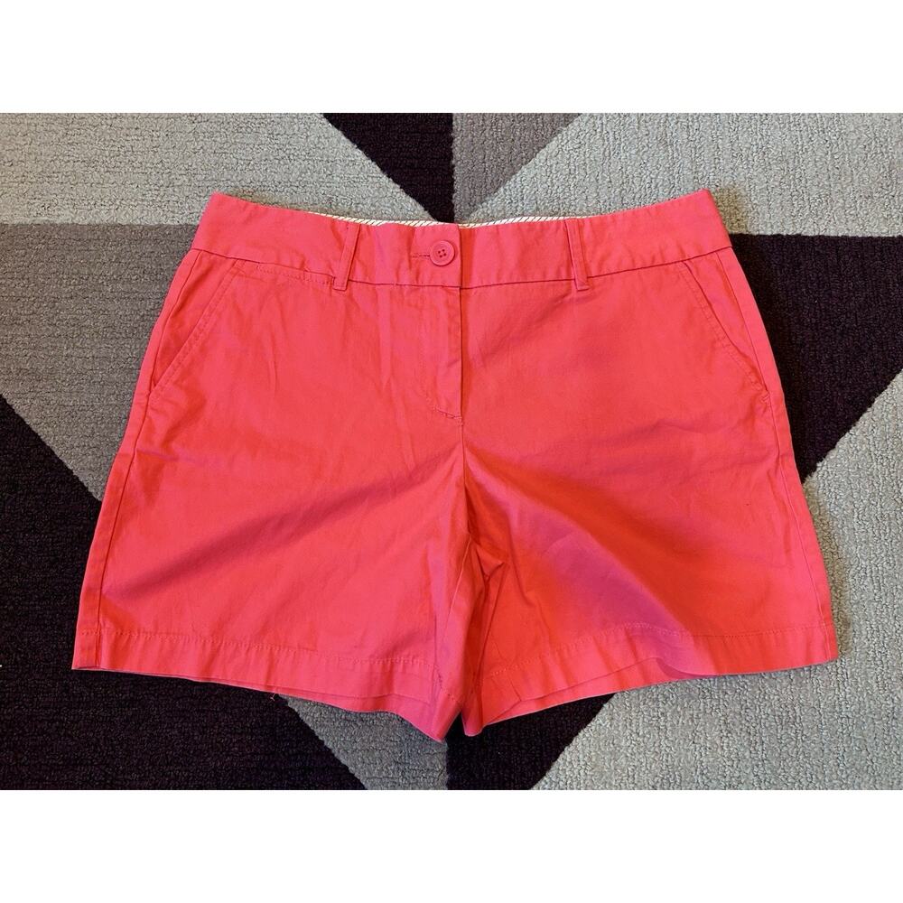 Ann Taylor Loft Shorts Womens 8 Peach Flat Front The Riviera Chino